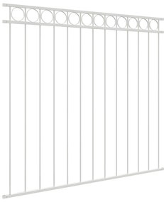 vidaXL Φράχτης Λευκός 1,7x1,2 μ Μεταλλικός