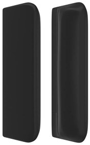 Κεφαλάρι με Πτερύγια Μαύρο 147x16x78/88 εκ. Συνθετικό Δέρμα 3118718