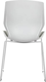 Καρέκλα γραφείου επισκέπτη Genuine pakoworld PP λευκό-γκρι