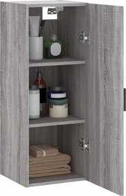 vidaXL Ντουλάπι Τοίχου Γκρι Sonoma 34,5 x 34 x 90 εκ.