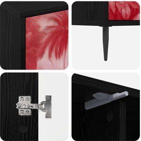 vidaXL Ντουλάπι TV AACHEN 102 x 33 x 51 εκ Μαύρη Δρυς