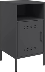vidaXL Κομοδίνο Μαύρο 36x39x68 εκ. από Χάλυβα