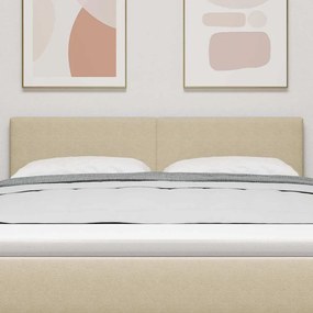 vidaXL LED κεφαλάρι με κεφαλάρι Γκρι Πράσινο 144 cm Πολυεστέρας