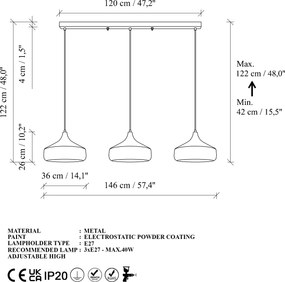 Chandelier Yildo - L-253 - 1 Black