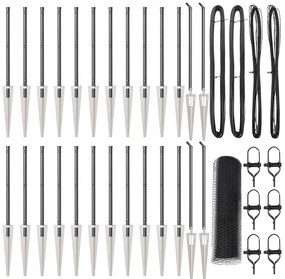 vidaXL Στύλος Περιφράξεων Γκρι 50 x 1 μ (25 χλστ. πλέγμα)