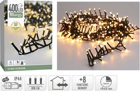 400 LED Φωτάκια - 8 Μέτρα - Χρονοδιακόπτης - Θερμό Λευκό