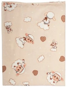 Μαξιλαροθήκη Παιδική Προβατάκι 07 Beige DimCol 35X45 100% Cotton Flannel