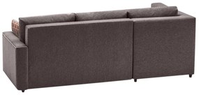 Γωνιακός καναπές - κρεβάτι Ece Megapap αριστερή γωνία υφασμάτινος με αποθηκευτικό χώρο χρώμα καφέ 242x160x88εκ. - Ύφασμα - PRGP043-0064,2