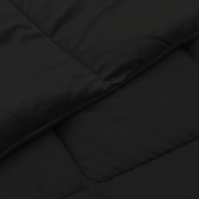 vidaXL Χειμερινό Παπλωματοθήκη 155 x 220 cm Χειμώνας Μαύρο Αναπνεύσιμο
