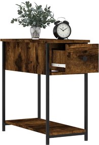 vidaXL Κομοδίνα 2 τεμ. Καπνιστή Δρυς 30 x 60 x 60 εκ. Επεξεργ. Ξύλο