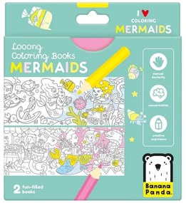 Banana Panda Βιβλία Ζωγραφικής 2Τμχ 4+ Ετών Looong Με Γοργόνες - Mermaids BP50163