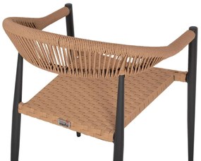 ΠΟΛΥΘΡΟΝΑ ΑΛΟΥΜΙΝΙΟΥ HM5854.12 ΑΝΘΡΑΚΙ PΕ RATTAN ΜΠΕΖ 56x60x78 εκ.