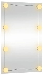 vidaXL Καθρέφτης Τοίχου με LED Ορθογώνιος 40x60 εκ. Γυάλινος