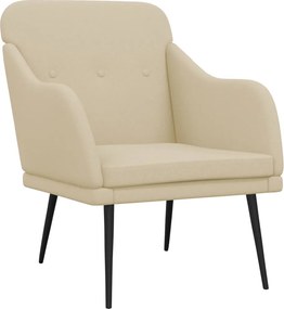vidaXL Πολυθρόνα Κρεμ 63 x 76 x 80 εκ. Υφασμάτινη