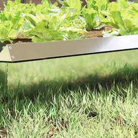 vidaXL Φράκτης σαλιγκαριών 4 pcs 50 x 3,5 x 25 εκ Ασημί