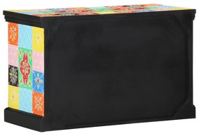 vidaXL Κονσόλα Τηλεόρασης Πολύχρωμη 80x35x50 εκ. Στερέο Ξύλο Μάνγκο