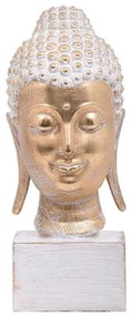 Διακοσμητικό Επιτραπέζιο Buddha 276-223-001 16x14,5x34cm Gold-White Πολυρεσίνη