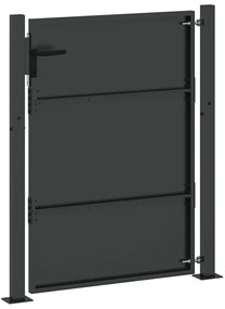 vidaXL Πύλη Κήπου Μαύρο 105 x 125 cm Ατσάλι με Επικάλυψη Πούδρας