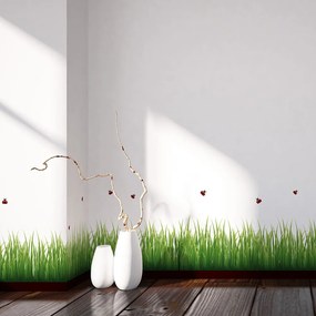 Αυτοκόλλητη Μπορντούρα Τοίχου Ango Grass &amp; Ladybugs 53004