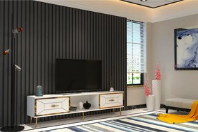 Stewehome Έπιπλο τηλεόρασης με ντουλάπι σε μοντέρνο στιλ 150x29x40 cm