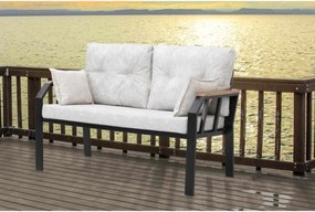 Σετ Κήπου Κρεμ / Μαύρο GREFER 120x58x78