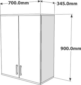 Έπιπλο Μπάνιου Λευκό SILEOS 70x34.5x90