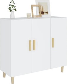 vidaXL Μπουφές Λευκός 90 x 34 x 80 εκ. από Επεξεργασμένο Ξύλο