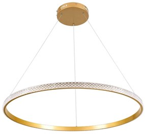 Φωτιστικό Οροφής Diamond 61133 Led 67W Φ80cm Gold Matt GloboStar Αλουμίνιο