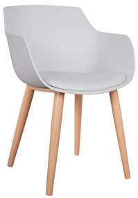 Dining chair Lucie  White with metallic legs 56x57x80 cm