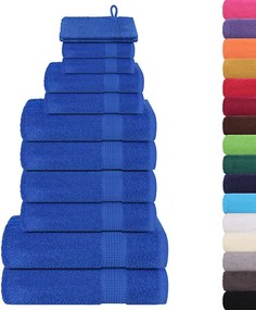 vidaXL Σετ Πετσετών 12 Τεμαχίων FROGN Μπλε 360 γρ./μ²