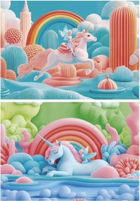 Παζλ Educa Magic Unicorns 48 Τεμάχια (x2)