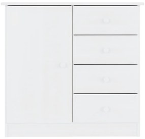 Ντουλάπι ALTA Λευκό 77 x 35 x 73 εκ. από Μασίφ Ξύλο Πεύκου - Λευκό