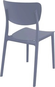 Καρέκλα Πολυπροπυλενίου Monna Dark Grey 45Χ53Χ82εκ.