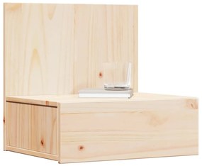 vidaXL Κομοδίνο με συρτάρι Καφέ 42 x 32.5 x 40 εκ Μασίφ ξύλο πεύκου
