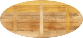vidaXL Επιφάνεια Τραπεζιού Οβάλ 100x40x2,5 εκ. Μασίφ Ξύλο Μάνγκο