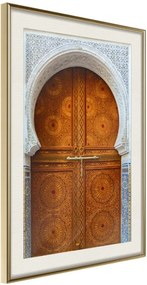 Αφίσα - Closed Passage A (Brown) - 30x45 - Χρυσό - Με πασπαρτού