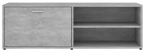 vidaXL Έπιπλο Τηλεόρασης Γκρι Σκυροδέματος 120x34x37 εκ. Επεξ. Ξύλο