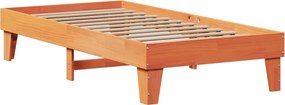 vidaXL Σκελετός Κρεβ. Χωρίς Στρώμα Καφέ Κεριού 75x190 εκ Μασίφ Πεύκο