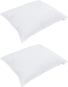 vidaXL Μαξιλάρι με μαξιλάρι 2 pcs Λευκό 40 x 60 cm Βαμβάκι