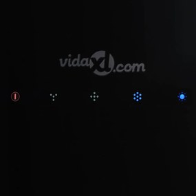 vidaXL Απορροφητήρας Νησίδα Κρεμαστός Αφής με LCD από Ψημένο Γυαλί