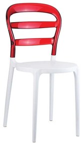 Καρέκλα Bibi White-Red 32-0050 42X50X85cm Siesta PC,PP