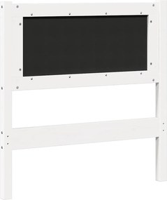 vidaXL Κεφαλάρι Άλλο Λευκό 80 cm Μασίφ ξύλο πεύκου