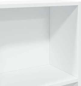 vidaXL Βιβλιοθήκη Λευκή 60x24x143 εκ. από Επεξεργασμένο Ξύλο