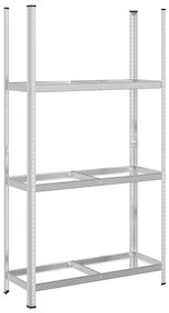 vidaXL Ράφι ελαστικών 3 επιπέδων Ασημί 110x40x200 cm Ατσάλι