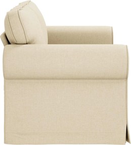 vidaXL Καναπές 120cm Κρεμ Μέταλλο