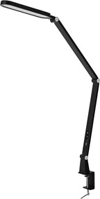 LED Φωτιστικό Γραφείου με Μέγγενη 10W 5-Step-CCT 5-Step-Dimmable Μαύρο