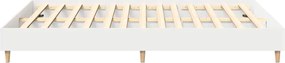 vidaXL Σκελετός Κρεβατιού 2 τμχ. Λευκό 152 x 203 cm Επεξεργασμένο Ξύλο