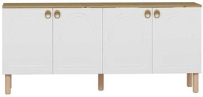 Μπουφές Lotus 506MNR1319 180x45x81cm White-Oak Μοριοσανίδα,Ξύλο