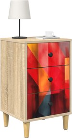vidaXL Κομοδίνο HEESCH 2 τμχ. Sonoma Δρυς 36 x 33 x 60 εκ