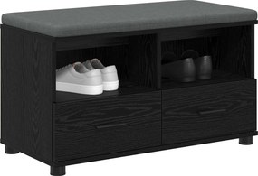 vidaXL Παγκάκι Χαλωρίου Μαύρη Δρυς 80 x 38 x 46 εκ